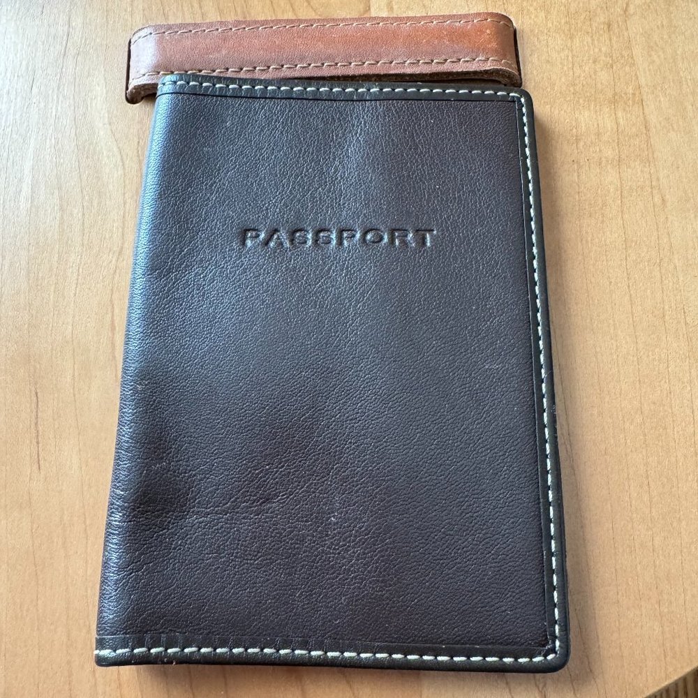 NWT Coach Brown Leather Passport Cover